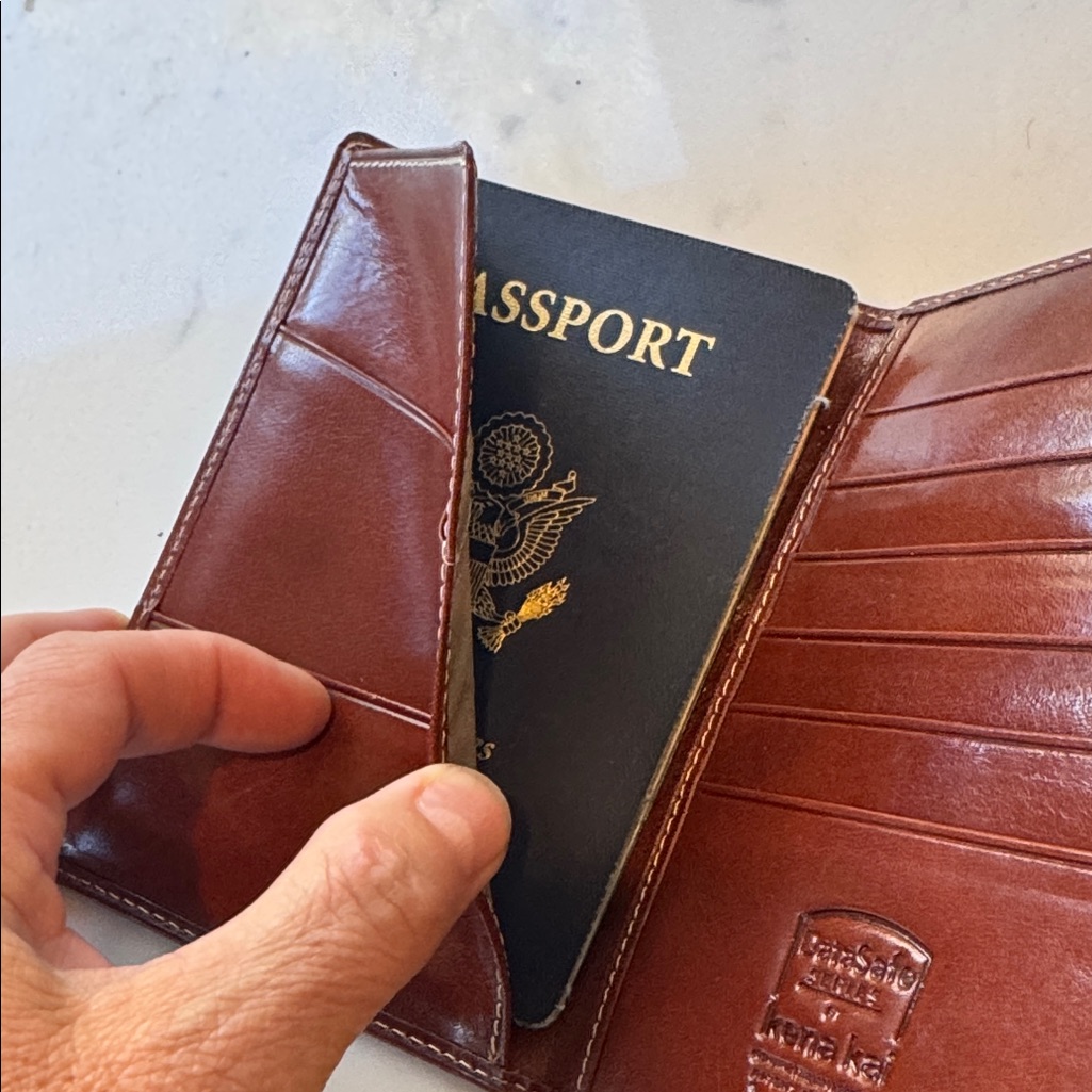 Kena Kai Rfid Leather Passport  Card Holder Wallet